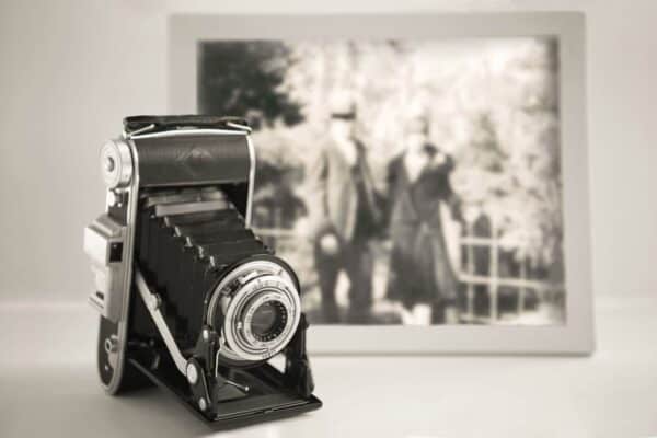 antique camera and photo