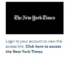 The New York Times access in catalog