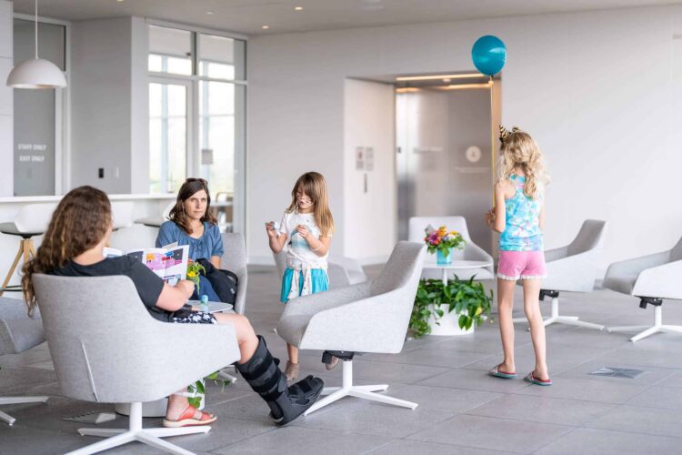 Rent Our Space 17 Family in Level Four Reception Area
