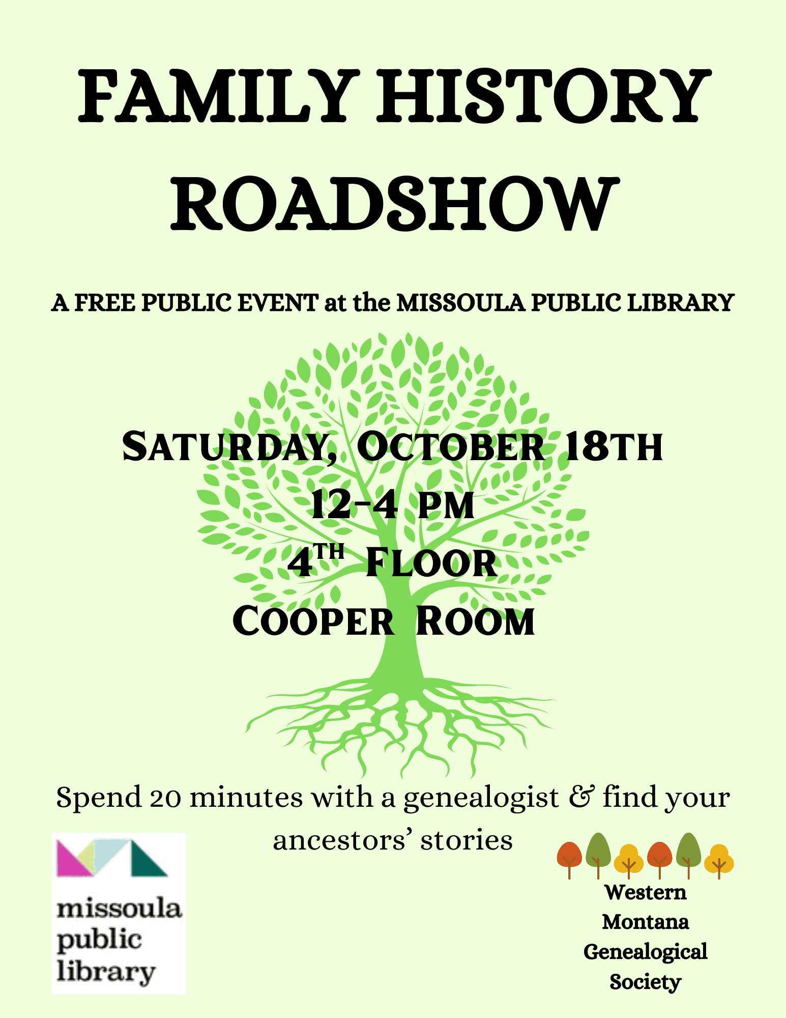 Family history roadshow