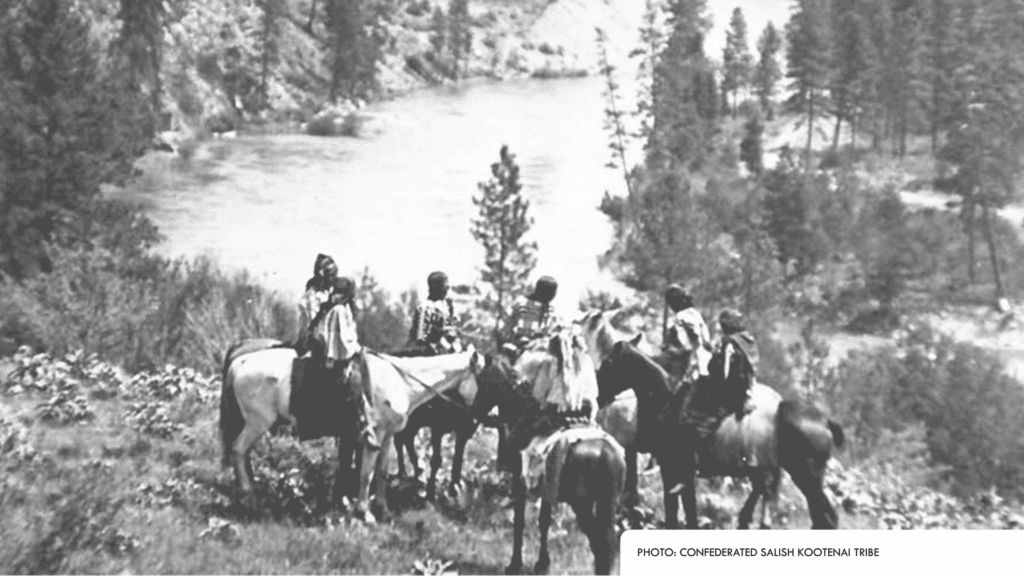 First nations people on horses