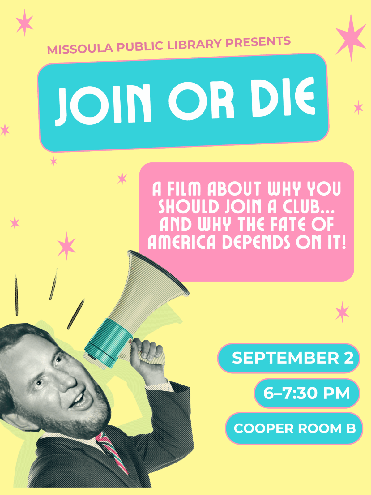 <i>Join or Die</i> - A Documentary Film Screening 7 Join or Die - A Documentary Film Screening