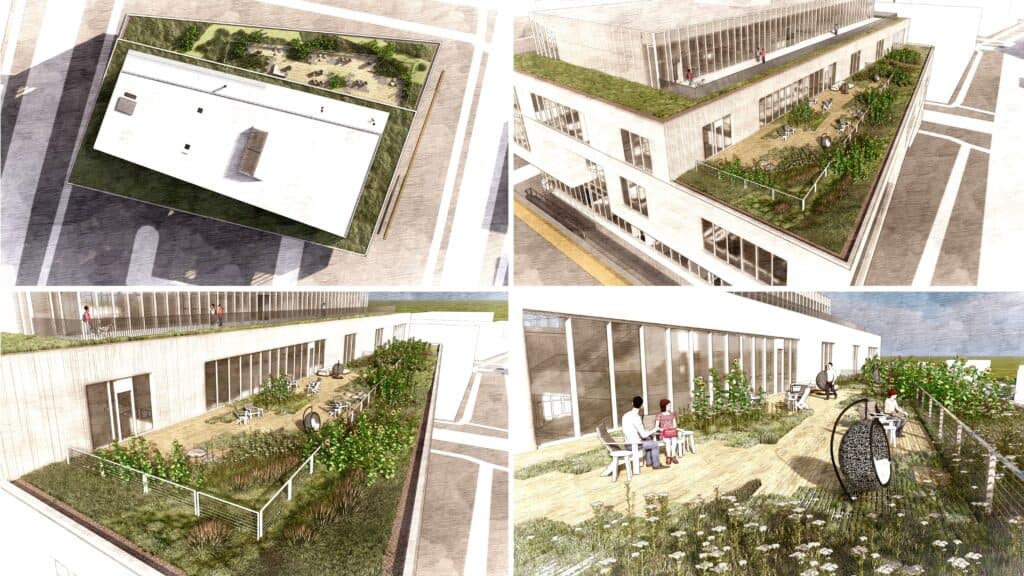 Green Roof for MPL 4-way view