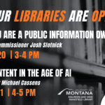 Yes, Our Libraries are Open 2 Yes, Our Libraries are Open
