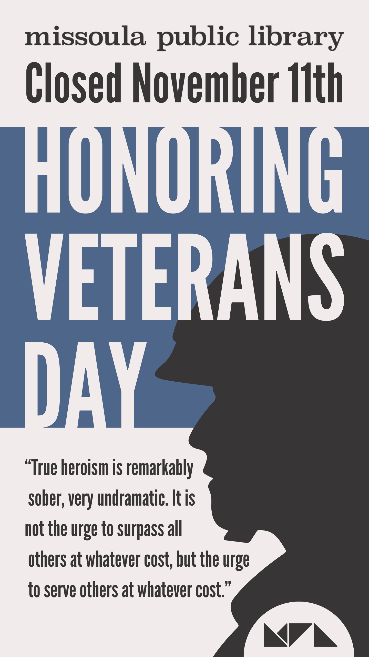 Veterans Day closure