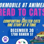 Bookmobile at Animeals. Read to Cats