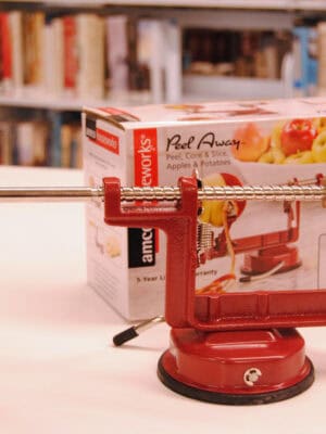 Peel, core and slice apples and potatoes