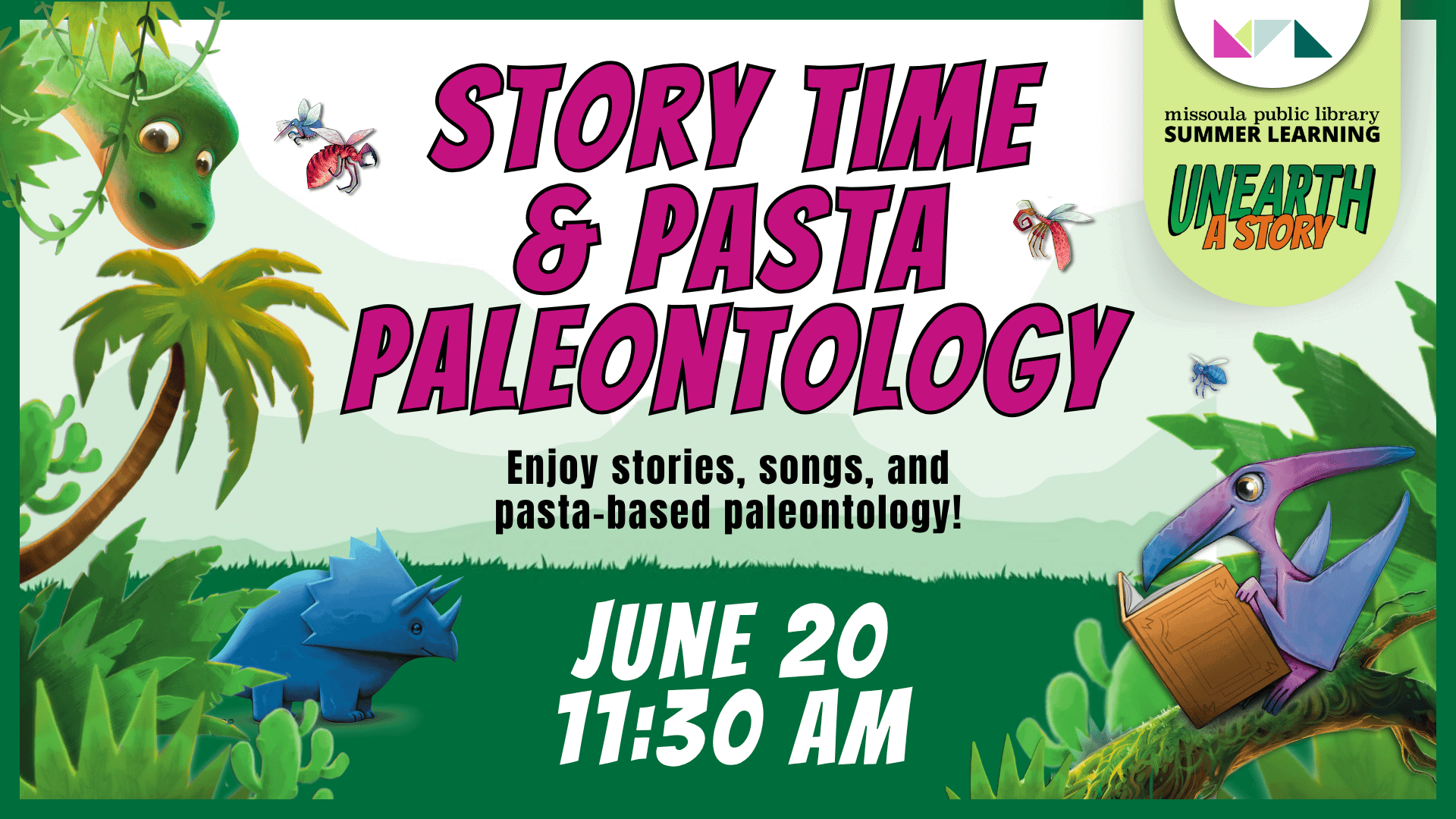 Summer Learning Program: Story Time & Pasta Paleontology