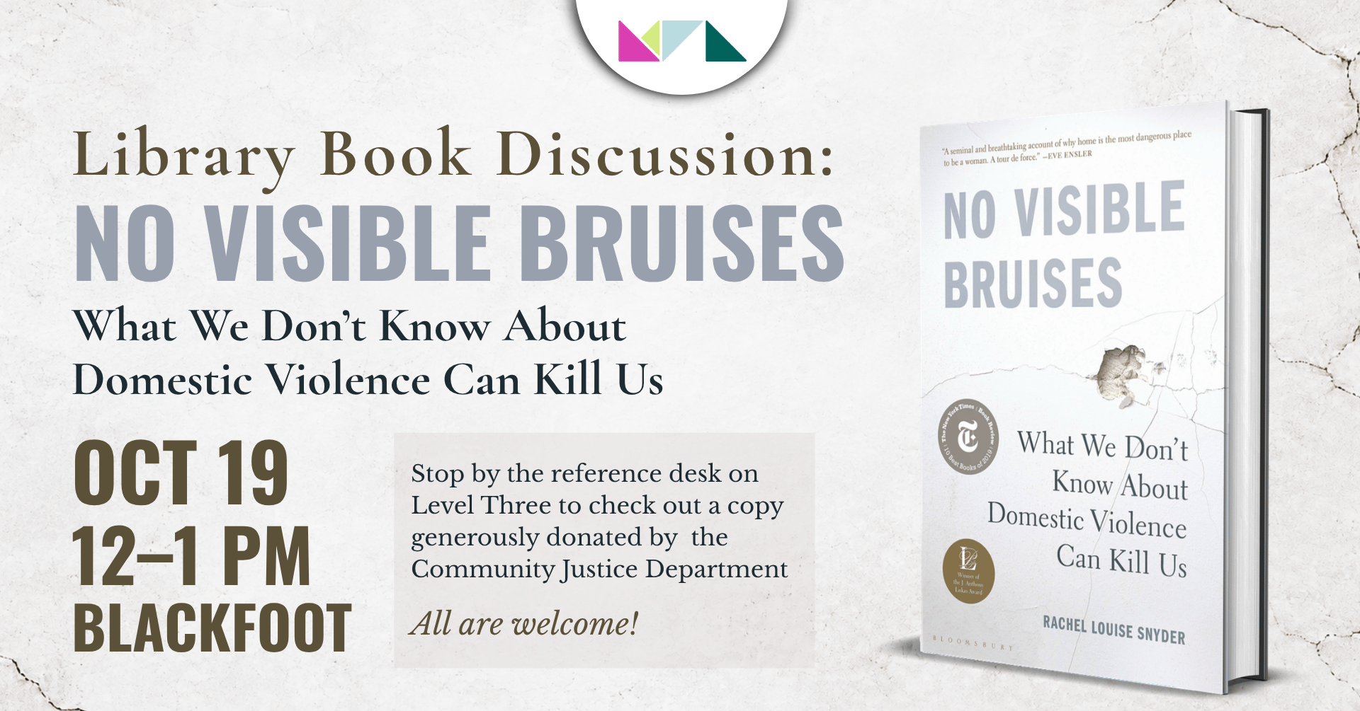 Library Book Discussion: No Visible Bruises